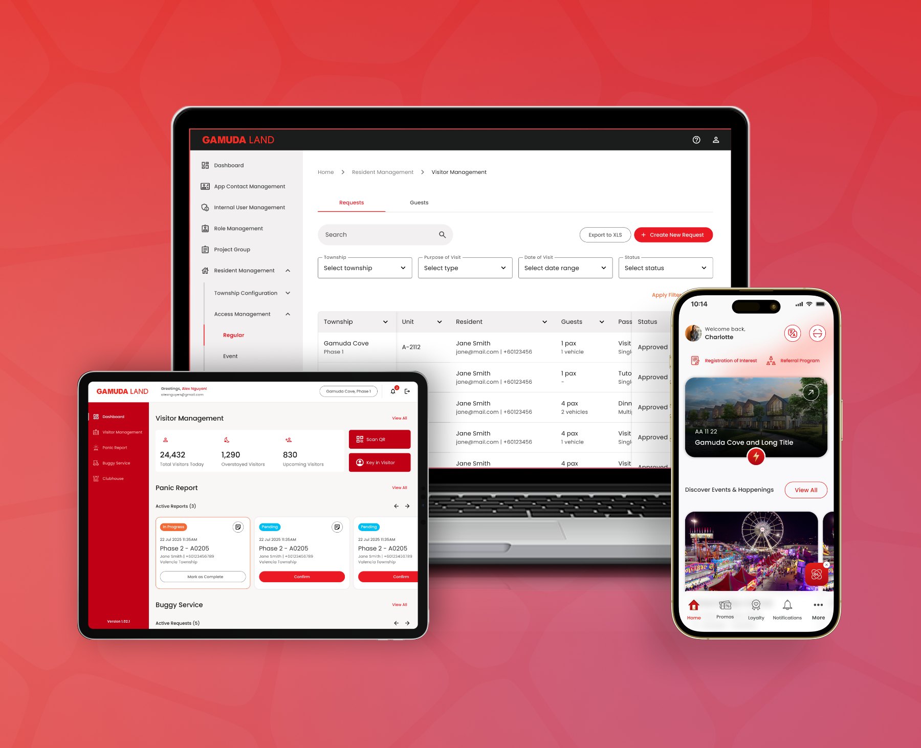 Gamuda Land resident app and admin platform cover